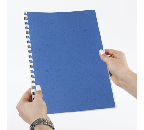 Обложка для переплета BRAUBERG, А4, картон, 230 гр, синяя