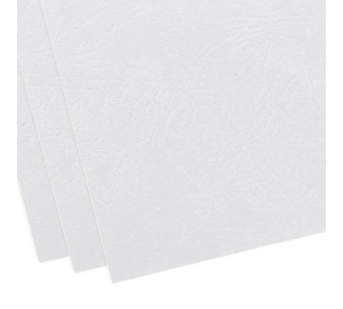 Обложка для переплета BRAUBERG, А4, картон под кожу, 230 гр, белая