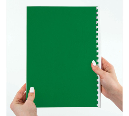 Обложка для переплета BRAUBERG, А4, картон под кожу, 230 гр, зеленая