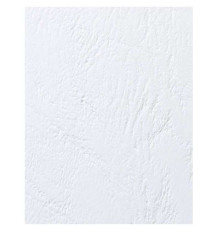 Обложка для переплета iBind, А4 картон под кожу, 230 гр, белая