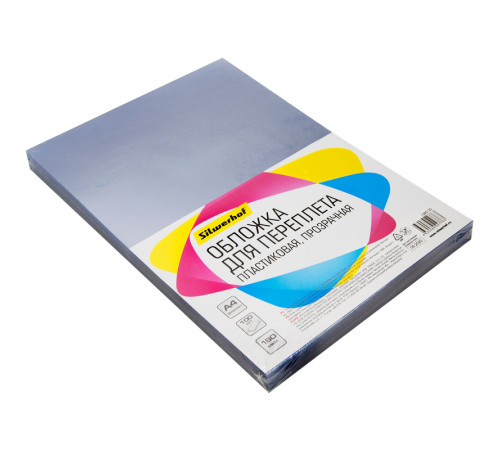 Обложка для переплета Silwerhof, А4, пластик, 180 мкм, прозрачная