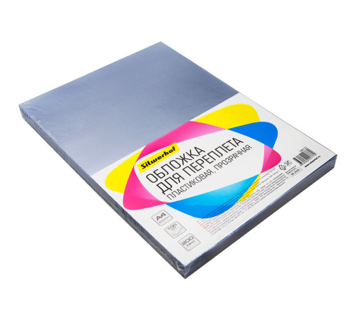 Обложка для переплета Silwerhof, А4, пластик, 200 мкм, прозрачная
