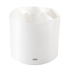 Органайзер DELI 118х118х120 мм, на 5 отделений, вращающийся, белый