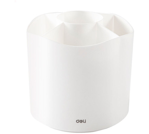 Органайзер DELI 118х118х120 мм, на 5 отделений, вращающийся, белый