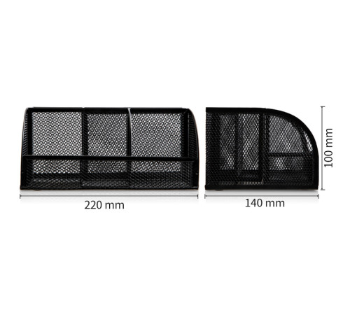 Органайзер DELI 223х140х100 мм, металлический, черный