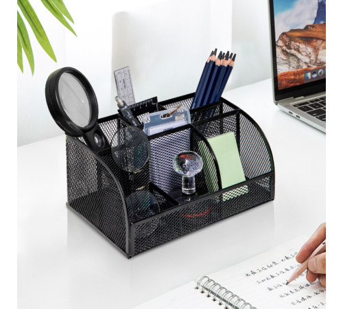 Органайзер DELI 223х140х100 мм, металлический, черный