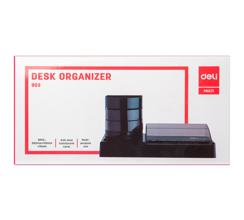 Органайзер DELI 262х133х74 мм, на 9 отделений, черный