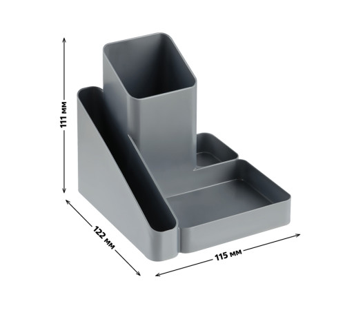 Органайзер СТАММ "Имидж" серый металлик