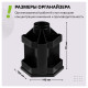 Органайзер СТАММ "Maxi Desk" вращающийся, черный