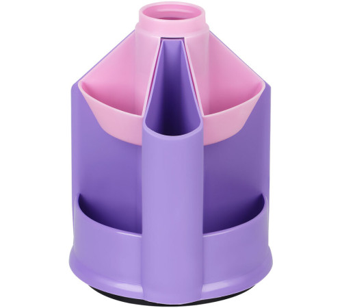 Органайзер СТАММ "Mini Desk" вращающийся, фиолетовый/розовый