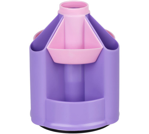 Органайзер СТАММ "Mini Desk" вращающийся, фиолетовый/розовый