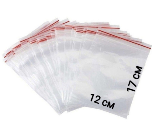 Пакеты с застежкой Zip-lock, 12х17 см, (50шт/уп)