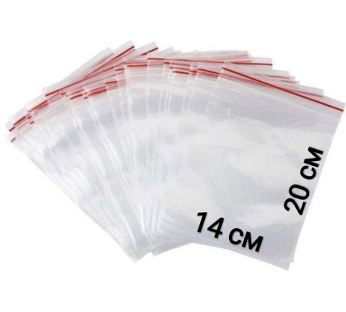 Пакеты с застежкой Zip-lock, 14х20 см, (50шт/уп)
