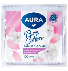 Палочки ватные Aura, 100 шт/уп