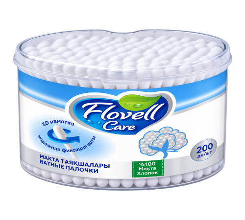 Палочки ватные Flovell, 200 шт.