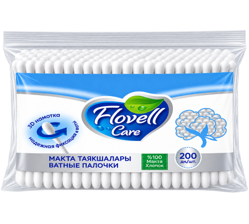 Палочки ватные Flovell, 200 шт
