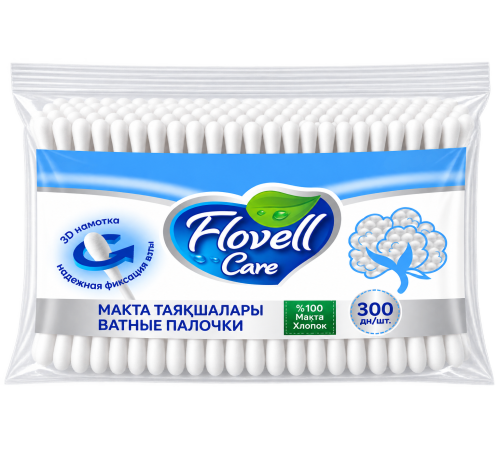 Палочки ватные Flovell, 300 шт