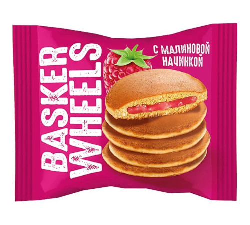Панкейк с джемом с соком малины «Basker Wheels», 36 г