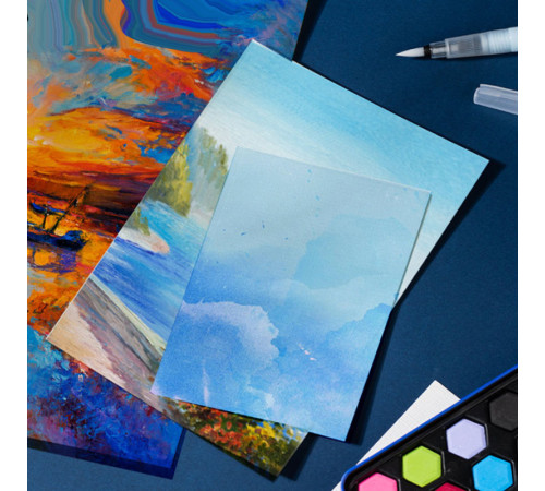 Папка для акварели DELI "Finenolo", А3, 300 г/м2, 16 листов, среднее зерно