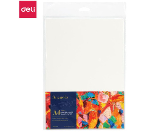 Папка для акварели DELI "Finenolo", А4, 300 г/м2, 16 листов, среднее зерно