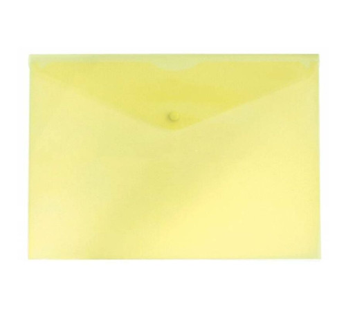 Папка-конверт на кнопке БЮРОКРАТ, А4, 0,15 мм, желтая