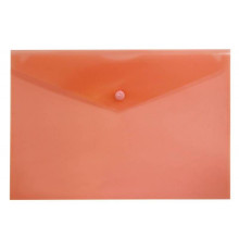 Папка-конверт на кнопке Бюрократ, А5, 180 мкм, красная