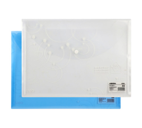 Папка-конверт на кнопке DELI "Aurora", А4, 0,16 мм, ассорти