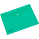 Папка-конверт на кнопке DELI "Aurora", А4, 0,16 мм, прозрачно-зеленая