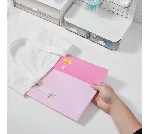 Папка-конверт на кнопке DELI "Comiko", А4, 0,16 мм, ассорти