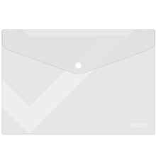 Папка-конверт на кнопке DELI "i Select", А4, 0,12 мм, прозрачная