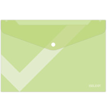 Папка-конверт на кнопке DELI "i Select", А4, 0,12 мм, зеленая