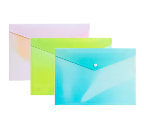 Папка-конверт на кнопке DELI "Neonup", А4, 0,16 мм, ассорти