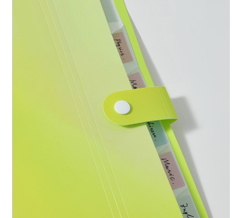 Папка-конверт на кнопке DELI "Neonup", А4, 8 отделений, ассорти