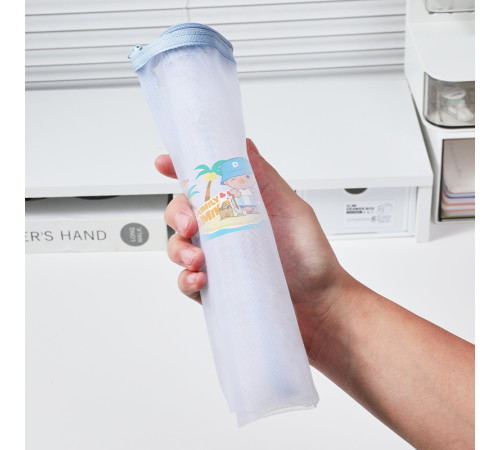 Папка-конверт на молнии DELI "Comiko", А4, 0,3 мм, сетка, ПВХ, ассорти