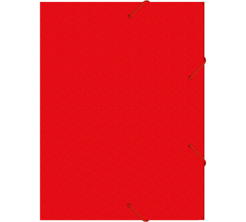 Папка-короб на резинке Бюрократ, А4 пластиковая, 500 мкм, корешок 25 мм.,красный