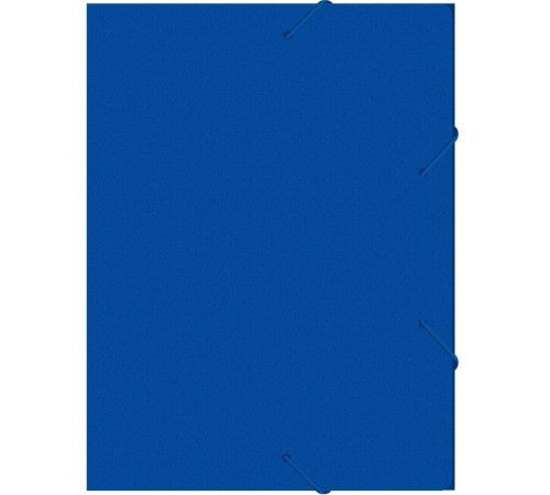 Папка-короб на резинке Бюрократ, А4 пластиковая, 700 мкм, корешок 40 мм., синяя