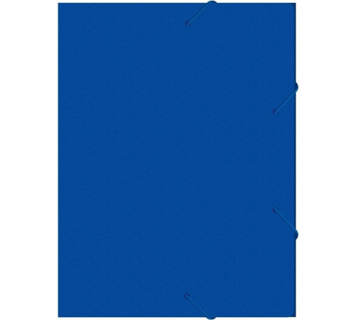 Папка-короб на резинке Бюрократ, А4 пластиковая, 700 мкм, корешок 40 мм., синяя