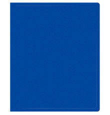 Папка на 2-х кольцах Silwerhof, пластиковая, 500 мкм, корешок 18 мм, синяя