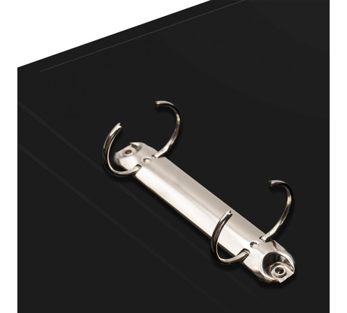 Папка на 2-х кольцах Silwerhof, пластиковая, 500 мкм, корешок 30 мм, черная