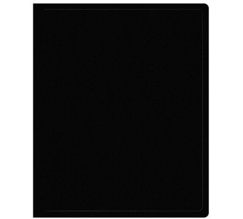 Папка на 2-х кольцах Silwerhof, пластиковая, 500 мкм, корешок 30 мм, черная