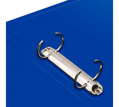 Папка на 2-х кольцах Silwerhof, пластиковая, 500 мкм, корешок 30 мм, синяя