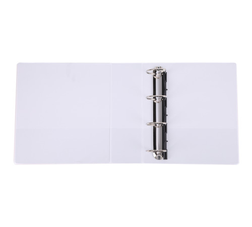 Папка на 4-х кольцах DELI, презентационная, диаметр колец 76 мм, белая