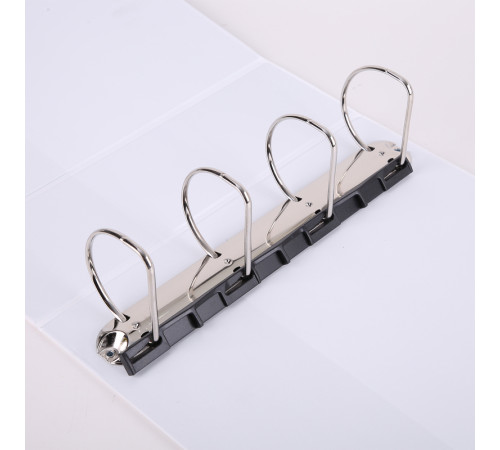 Папка на 4-х кольцах DELI, презентационная, диаметр колец 76 мм, белая