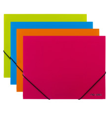 Папка на резинках DELI, A4 полупрозрачная, ассорти