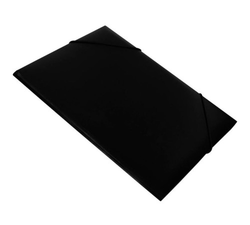 Папка на резинке BURO, А4 пластиковая, 500 мкм, корешок 15 мм., черная