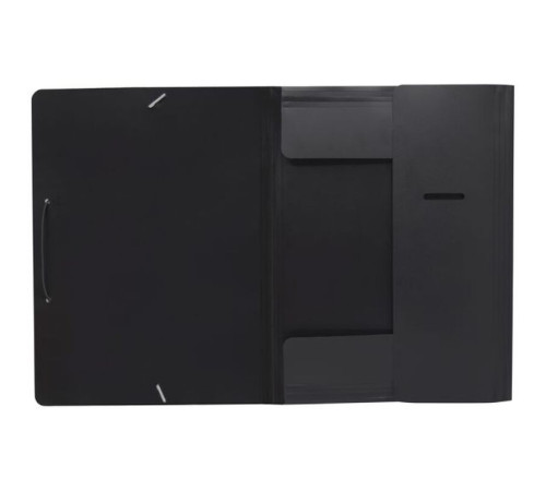 Папка на резинке BURO, А4 пластиковая, 500 мкм, корешок 15 мм., черная