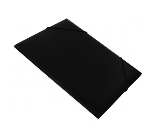 Папка на резинке Бюрократ, А4 пластиковая, 500 мкм, корешок 30 мм., черная