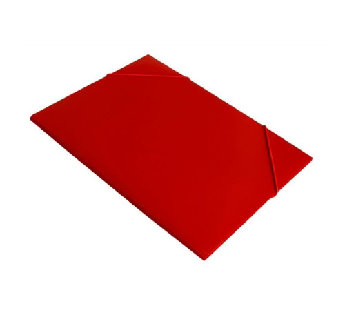 Папка на резинке Бюрократ, А4 пластиковая, 500 мкм, корешок 30 мм., красная