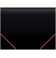 Папка на резинке Бюрократ "Black Opal", А4 пластиковая, 500 мкм, корешок 30 мм., черная