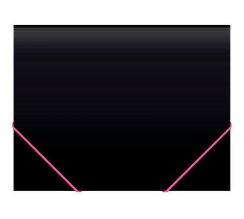 Папка на резинке Бюрократ "Black Opal", А4 пластиковая, 500 мкм, корешок 30 мм., черная
